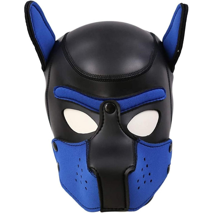Маска для собак, м'яка, з вухами, Petpay, для святкування Halloween та вечірок (L, блакитна)