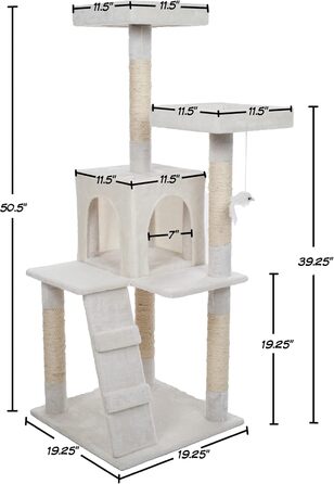 Дряпка для котів Penthouse Sleep & Play, 122 см, біла