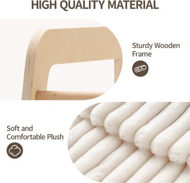 М'яке ліжко-софа для котів MEWOOFUN, 56x45 см, бежевий колір, розмір M