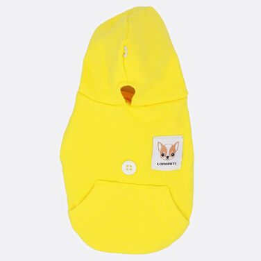 Теплий жовтий светр-худі для собак, цуценят чихуахуа, бавовна, розмір XXS