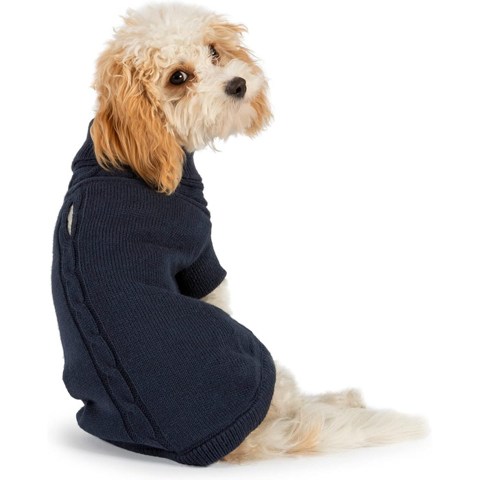 Теплий водонепроникний костюм для собак Muddy Paws Anco, розмір 50 см, блакитний, з повідком та нагрудником