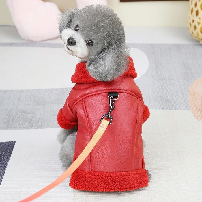 Зимова куртка для собак великих порід, тепла, водонепроникна, з відбивачами, червона (XXX-Large)