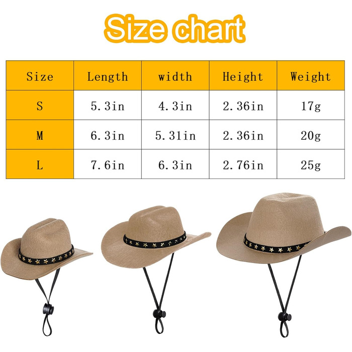 Костюм ковбоя для домашніх тварин Choyaxo: комплект з капелюхом та банданою (Small, Khaki)