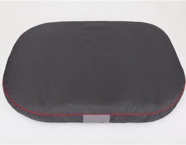 Кругла лежанка для собак, підстилка для собак різних розмірів - міцна, водонепроникна, з м'якою піною, для тварин, для використання на вулиці та прання - 87x68x15 см, сіра L