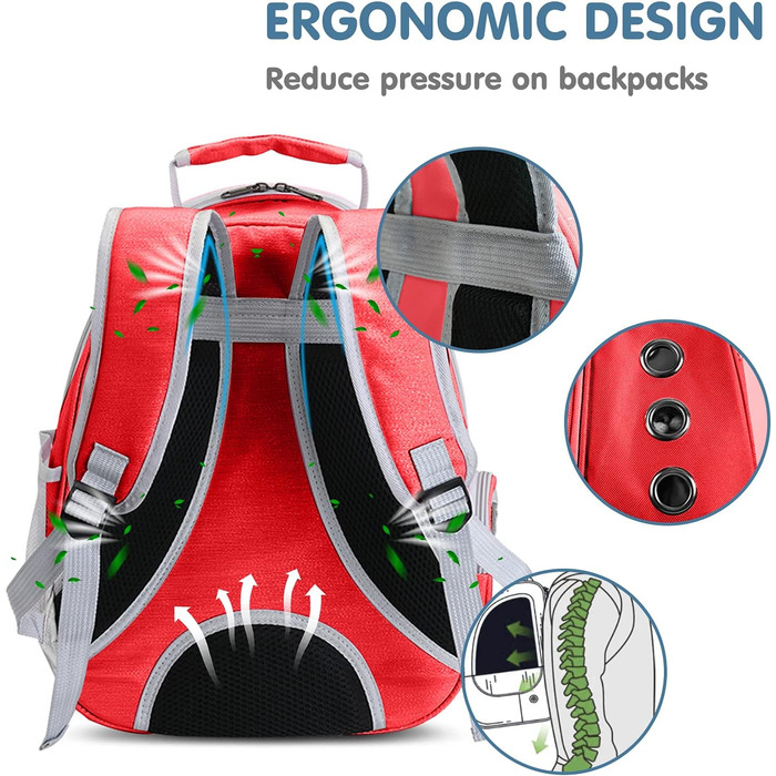 Рюкзак для котів та маленьких собак PETCUTE, дихаючий, знімний килимок, до 6 кг, з прозорим вікном, для подорожей (темно-червоний)