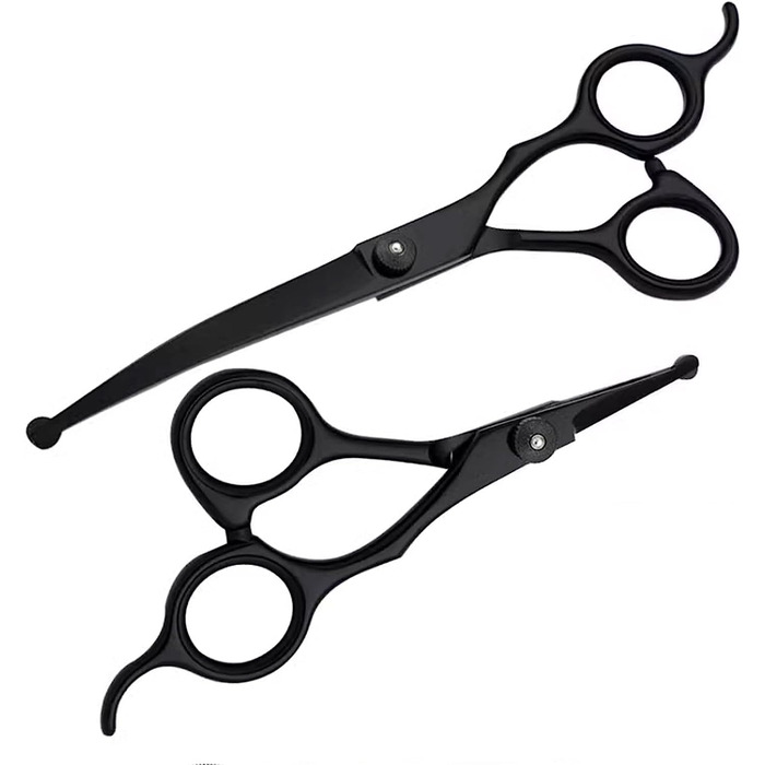 Набір ножиць для грумінгу собак, нержавіюча сталь, прямі, витончені та вигнуті ножиці