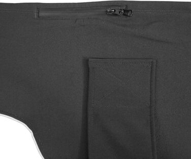 Водонепроникний жилет для собак Softshell з порталом для повідка та клямкою (S, Чорний)