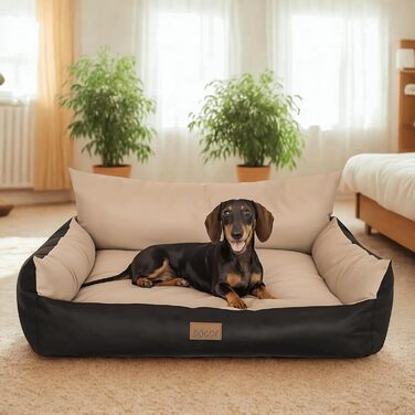 Лягушка для собак - лежанка для маленьких, середніх та великих собак - лежанка для домашніх тварин - собаче ліжко - матрац для собак - лежанка для тварин - розмір 64x49 см - бежевий