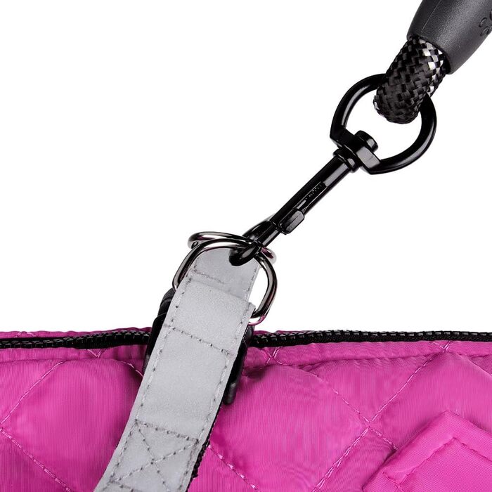 Зимова куртка для собак Lalzoo LUVI 2-в-1 з захистом від вітру та вологи – відображаюча куртка для маленьких та середніх собак, XL, рожева