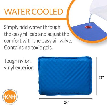 Охолоджувальний лежак для собак K&H Coolin' Comfort Bed, водяний матрац