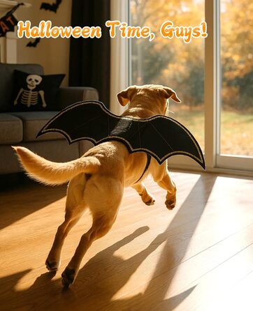 Костюм на Хелловін для собак: крила кажана, карнавальний костюм для тварин, для цуценят, маленьких, середніх та великих собак, веселе косплей, розмір L-XL