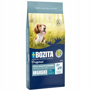 Сухий корм для дорослих собак Bozita Original Sensitive Digestion з ягнятиною, 12 кг