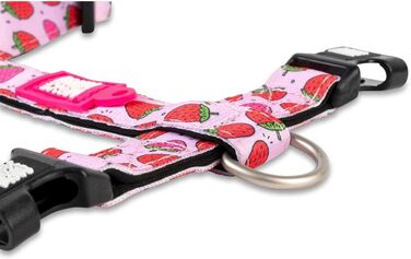 Нашийник для собак Ax & Olly H-For Ultrabequees з неопрену для середніх собак, Monkey Mania, з підкладкою, безпечний та ультралегкий, Kofort – для вашого вірного друга (XS, Strawberry Dream)