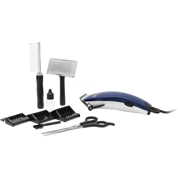 Машинка для стрижки собак Orbegozo CTP 5050, нержавіюча сталь, регульована довжина стрижки, набір у кейсі, 12 Вт