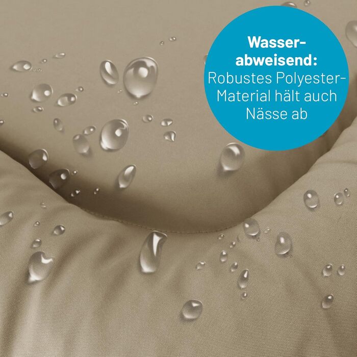 Ортопедична подушка для собак Luna S: 70x55 см, бежева. Зносостійка, для маленьких собак, для саду та дому. Можна прати при 60°C, з віскоеластомерної піни.