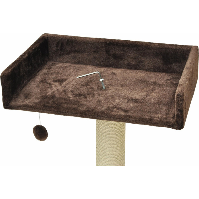 Лежанка Nanook Top для котячого дряпача з великим м'яким матрацом XXL 60x40 см, коричнева
