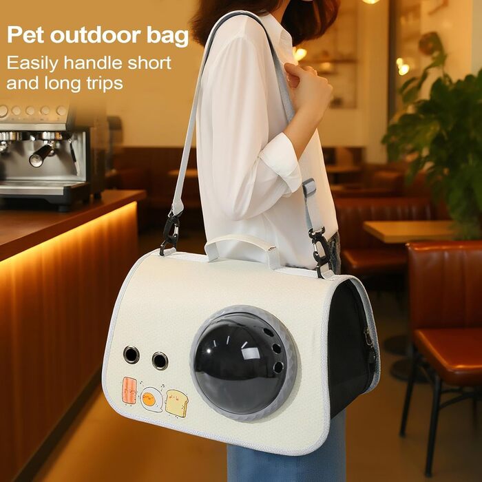 Сумка-переноска для тварин | Сумка на плече для транспортування котів у подорожах, органайзер з плечовими ременями для піших прогулянок, кемпінгу, подорожей та на виїзд