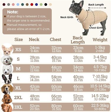 Теплий святковий пуловер для собак - пуловер з вирізом для повідка, для чихуахуа, рейнхаунд та котів (S/M), бежевий