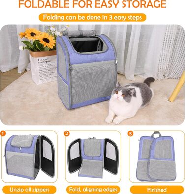 Рюкзак-переноска для собак та котів ALLSOPETS, фіолетовий. З безпечним ременем та світловідбиваючими смугами, для подорожей