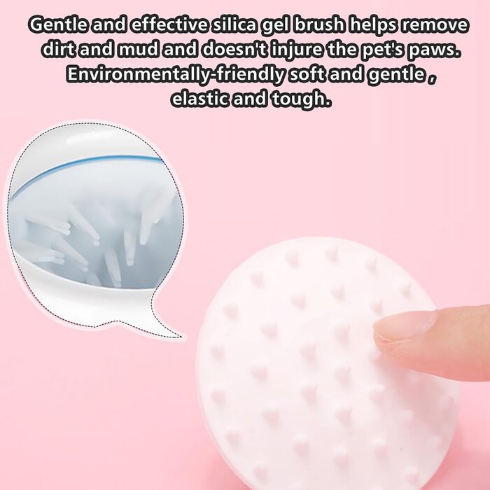 Автоматичний очищувач лап для собак та котів, силіконова щітка, портативний для видалення бруду