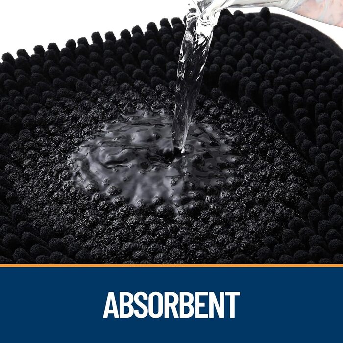 Набір килимків для собак OLANLY, 2 шт., 91.4 x 61 см, швидковисихаючі, водопоглинаючі, антиковзні, миючі, з джерсі, чорні