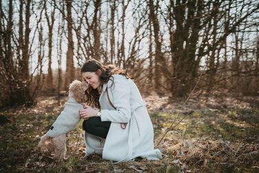 Пуловер для собак Hunter GENF, бежевий, з перекидним коміром, з еластичного переробленого поліестеру