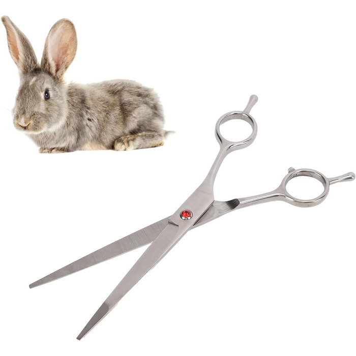 Прямі ножиці для грумінгу собак, ножиці для догляду за шерстю тварин з нержавіючої сталі з демпфером шуму. Прямі ножиці для собак та котів, ножиці для маленьких тварин, кроликів