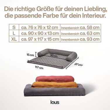 Лежанка для собак Lous XL антрацит