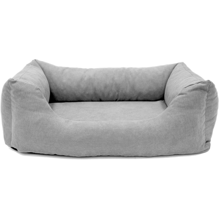 Ортопедичне ліжко для собак Emma | Кошик для собак малого та середнього розміру (сірий, 105x75 см)