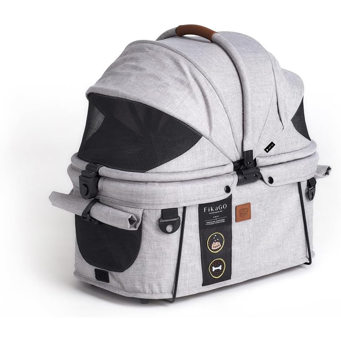 FIKAGO Сумка-переноска для собак та котів Sway – стильна, безпечна та складана переноска для тварин (Сірий Хаскі)