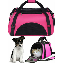 Транспортна сумка для тварин: переноска для собак та котів, рожева, 50 x 23 x 34 см
