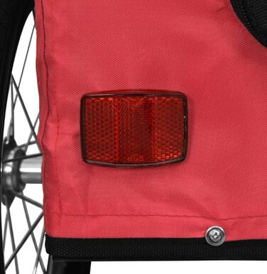 Фаркоп для велосипеда для собак: Велосипедна причеп для собак до 45 кг, Червоний, Оксфордська тканина та залізо