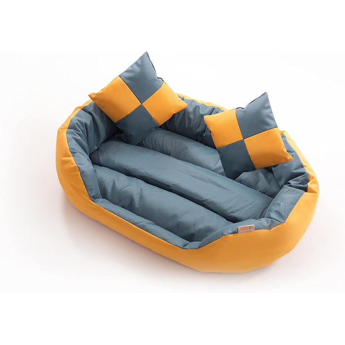 Килимок для собак та котів ESTEXO: м'яке ліжко-кошик з антиковзким покриттям, 65x50x20 см, бежевий