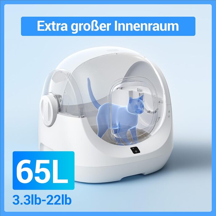 Автоматичний туалет для котів CATLINK Baymax 65L XXL, самочищення, багатокотяча ідентифікація, захист від протікань, керування через додаток