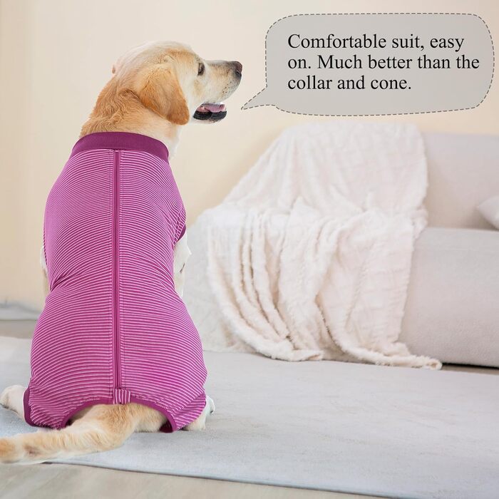 Операційний боді для собак після операції: захист від лизання, для кастрації, для кобелів та сук, медичний боді, захист рани, розмір S, колір фуксія