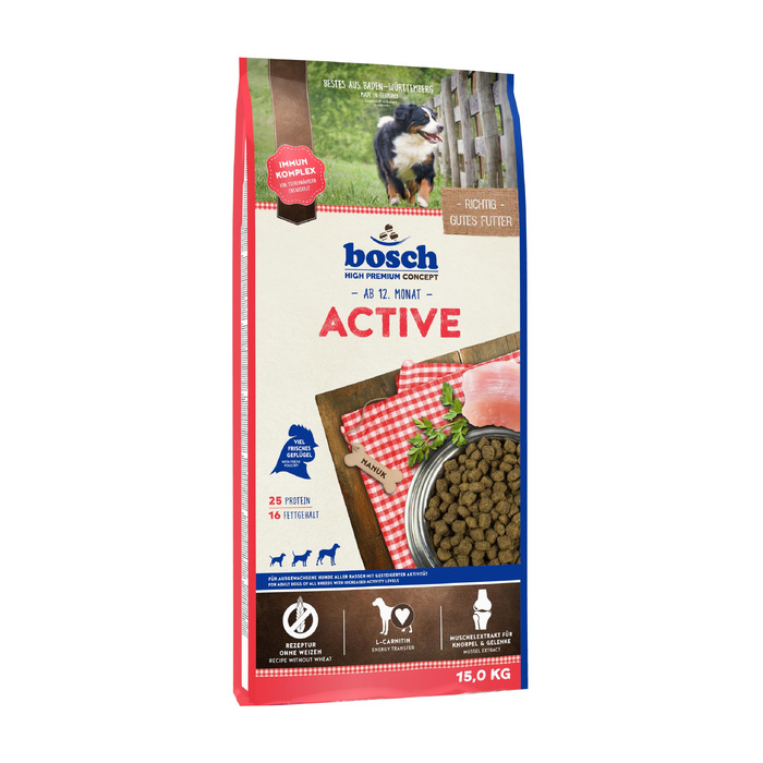 Сухий корм для собак Bosch HPC Active з 30% свіжого м'яса птиці, 15 кг