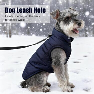 Теплий зимовий одяг для собак: водонепроникна куртка з флісу для великих собак. Зелений пуловер для собак, розмір M, колір синій