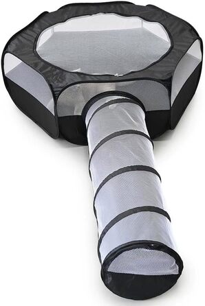 Туннель-іграшка для котів та цуценят, розкладний, чорний