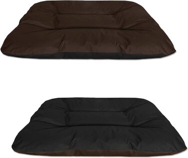 Кругле лежанка для собак BedDog® REX, велика, Бордо-сірий, 120x100x14 см, з можливістю перевертання, для дому та вулиці