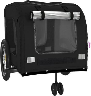 Причіп для тварин на велосипед, Оксфорд та Ізон, помаранчевий та сірий, 68x134x73 см