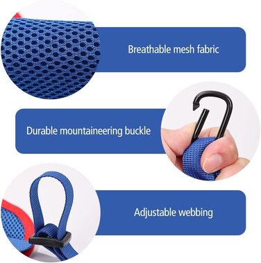 Гамак для грумінгу собак та котів DONGKER, блакитний, з 2 карабінами для маленьких тварин