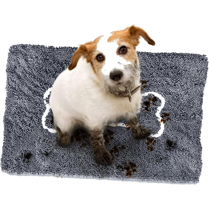 Килимок для собак Soggy Doggy, великий, 66x91 см, сірий, для підлоги, SOGG010