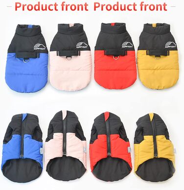 PETCUTE Зимовий теплий водонепроникний одяг для собак, куртка для малих, середніх та великих собак, з отвором для повідка, ідеально підходить для зими, осені та весни, M, червоний