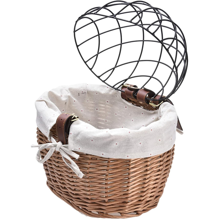 Велосипедний кошик для собак та котів Weiden, 30x25x30 см, дротяна сітка, знімний тримач