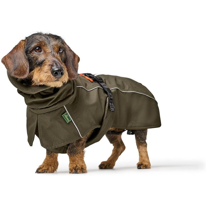 Теплий водонепроникний жилет для такси HUNTER NORDBY оливкового кольору, розмір 33, для маленьких собак з довгим тілом