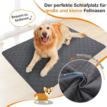 Водонепроникний плед для собак GYURO, великий, миючий, з неслизьким покриттям, захищає меблі (сірий, 235*259 см)