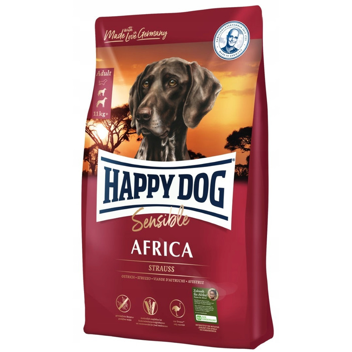 Корм для собак Happy Dog Sensible Africa зі страусом, 100% беззерновий, 12,5 кг