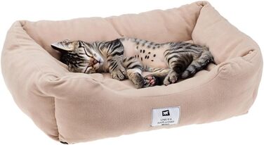 Квітковий лежак для собак та котів Ferplast Coccolo з мікрофлісу, бежевий, SMALL (55 x 45 x 20 см)