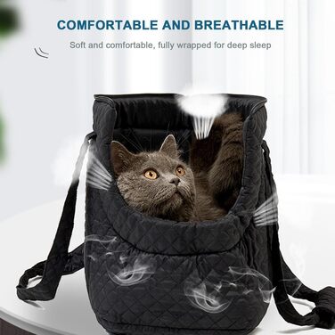 Сумка-переноска для собак та котів з бавовни, чорна | Легка переноска для тварин, для цуценят та кошенят