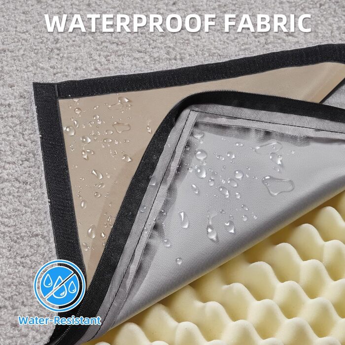 Ортопедичне ліжко для собак ABE, великі та середні породи, знімний чохол, 76x66x8 см